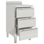 Commercial kitchen cabinet with 3 stainless steel drawers by vidaXL, Restoration - Ref: Foro24-151179, Price: 250,52 €, Disco...