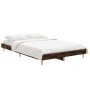 Estructura de cama madera de ingeniería roble ahumado 120x190cm de vidaXL, Camas y somieres - Ref: Foro24-832090, Precio: 105...