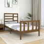 Estructura cama individual madera maciza marrón miel 75x190 cm de vidaXL, Camas y somieres - Ref: Foro24-3105888, Precio: 109...