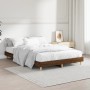 Oak brown engineered wood bed frame 120x190 cm by vidaXL, Beds and slatted bases - Ref: Foro24-832092, Price: 106,99 €, Disco...