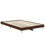 Estructura de cama madera de ingeniería marrón roble 120x190 cm de vidaXL, Camas y somieres - Ref: Foro24-832092, Precio: 106...