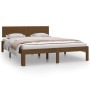 Estructura de cama madera maciza de pino marrón miel 140x200 cm de vidaXL, Camas y somieres - Ref: Foro24-810498, Precio: 119...