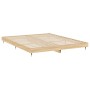 Estructura de cama madera de ingeniería roble Sonoma 140x200 cm de vidaXL, Camas y somieres - Ref: Foro24-832144, Precio: 120...