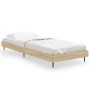 Sonoma oak engineered wood bed frame 75x190 cm by vidaXL, Beds and slatted bases - Ref: Foro24-832312, Price: 70,99 €, Discou...