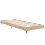 Sonoma oak engineered wood bed frame 75x190 cm by vidaXL, Beds and slatted bases - Ref: Foro24-832312, Price: 70,99 €, Discou...