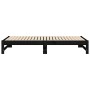 Removable sofa bed solid black pine wood 2x(75x190) cm by vidaXL, Beds and slatted bases - Ref: Foro24-823423, Price: 179,55 ...