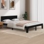 Solid black pine wood bed frame 140x200 cm by vidaXL, Beds and slatted bases - Ref: Foro24-810499, Price: 145,87 €, Discount: %