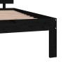 Solid black pine wood bed frame 140x200 cm by vidaXL, Beds and slatted bases - Ref: Foro24-810499, Price: 145,87 €, Discount: %