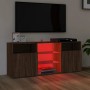 Mueble de TV con luces LED marrón roble 120x30x50 cm de vidaXL, Muebles TV - Ref: Foro24-815716, Precio: 87,08 €, Descuento: %