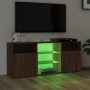 Mueble de TV con luces LED marrón roble 120x30x50 cm de vidaXL, Muebles TV - Ref: Foro24-815716, Precio: 87,08 €, Descuento: %