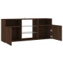 TV cabinet with LED lights oak brown 120x30x50 cm by vidaXL, TV Furniture - Ref: Foro24-815716, Price: 87,29 €, Discount: %