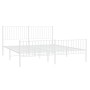 Metal bed frame with headboard and white footboard 180x200 cm by vidaXL, Beds and slatted bases - Ref: Foro24-350953, Price: ...