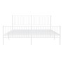 Metal bed frame with headboard and white footboard 180x200 cm by vidaXL, Beds and slatted bases - Ref: Foro24-350953, Price: ...