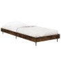 Estructura de cama madera de ingeniería roble humo 75x190 cm de vidaXL, Camas y somieres - Ref: Foro24-832314, Precio: 73,65 ...