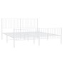 Metal bed frame with headboard and footboard white 183x213 cm by vidaXL, Beds and slatted bases - Ref: Foro24-350954, Price: ...