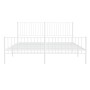 Metal bed frame with headboard and footboard white 183x213 cm by vidaXL, Beds and slatted bases - Ref: Foro24-350954, Price: ...