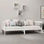 Solid white pine wood sofa bed 90x200 cm by vidaXL, Beds and slatted bases - Ref: Foro24-806941, Price: 115,99 €, Discount: %