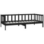 Solid black pine wood sofa bed 90x200 cm by vidaXL, Beds and slatted bases - Ref: Foro24-806944, Price: 96,99 €, Discount: %