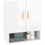 Glossy white plywood wall cabinet 60x31x70 cm by vidaXL, Lockers and storage cabinets - Ref: Foro24-812876, Price: 62,96 €, D...