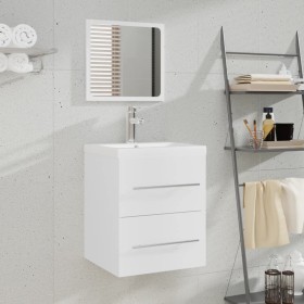 Bathroom cabinet with white mirror 41x38.5x48 cm by vidaXL, Bathroom furniture - Ref: Foro24-804818, Price: 52,55 €, Discount: %