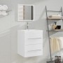 Armario de baño con espejo blanco 41x38,5x48 cm de vidaXL, Muebles de baño - Ref: Foro24-804818, Precio: 52,55 €, Descuento: %