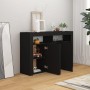 Sideboard with LED lights black 115.5x30x75 cm by vidaXL, Sideboards - Ref: Foro24-804338, Price: 132,91 €, Discount: %