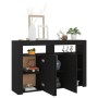 Sideboard with LED lights black 115.5x30x75 cm by vidaXL, Sideboards - Ref: Foro24-804338, Price: 132,91 €, Discount: %