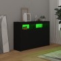 Sideboard with LED lights black 115.5x30x75 cm by vidaXL, Sideboards - Ref: Foro24-804338, Price: 132,91 €, Discount: %