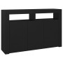 Aparador con luces LED negro 115,5x30x75 cm de vidaXL, Aparadores - Ref: Foro24-804338, Precio: 132,91 €, Descuento: %