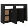 Sideboard with LED lights black 115.5x30x75 cm by vidaXL, Sideboards - Ref: Foro24-804338, Price: 132,91 €, Discount: %