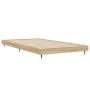 Sonoma oak engineered wood bed frame 100x200 cm by vidaXL, Beds and slatted bases - Ref: Foro24-832160, Price: 69,43 €, Disco...