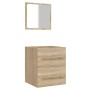 Armario de baño con espejo color roble sonoma 41x38,5x48 cm de vidaXL, Muebles de baño - Ref: Foro24-804821, Precio: 58,99 €,...