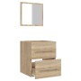 Armario de baño con espejo color roble sonoma 41x38,5x48 cm de vidaXL, Muebles de baño - Ref: Foro24-804821, Precio: 58,99 €,...