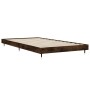 Estructura de cama madera de ingeniería roble humo 100x200 cm de vidaXL, Camas y somieres - Ref: Foro24-832162, Precio: 69,43...