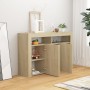 Sideboard with LED lights Sonoma oak 115.5x30x75 cm by vidaXL, Sideboards - Ref: Foro24-804340, Price: 126,46 €, Discount: %