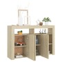 Sideboard with LED lights Sonoma oak 115.5x30x75 cm by vidaXL, Sideboards - Ref: Foro24-804340, Price: 126,46 €, Discount: %