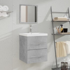 Bathroom cabinet with concrete gray mirror 41x38.5x48 cm by vidaXL, Bathroom furniture - Ref: Foro24-804822, Price: 59,10 €, ...