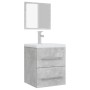 Armario de baño con espejo gris hormigón 41x38,5x48 cm de vidaXL, Muebles de baño - Ref: Foro24-804822, Precio: 59,10 €, Desc...