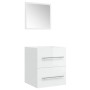 Armario de baño con espejo blanco brillante 41x38,5x48 cm de vidaXL, Muebles de baño - Ref: Foro24-804824, Precio: 65,70 €, D...