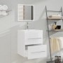 Armario de baño con espejo blanco brillante 41x38,5x48 cm de vidaXL, Muebles de baño - Ref: Foro24-804824, Precio: 65,70 €, D...