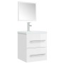 Armario de baño con espejo blanco brillante 41x38,5x48 cm de vidaXL, Muebles de baño - Ref: Foro24-804824, Precio: 65,70 €, D...