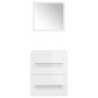 Armario de baño con espejo blanco brillante 41x38,5x48 cm de vidaXL, Muebles de baño - Ref: Foro24-804824, Precio: 65,70 €, D...