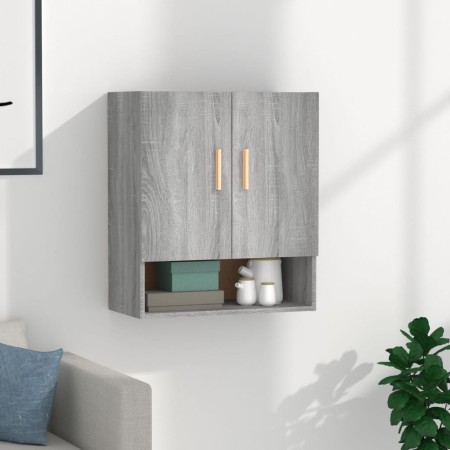 Sonoma gray plywood wall cabinet 60x31x70 cm by vidaXL, Lockers and storage cabinets - Ref: Foro24-817586, Price: 57,99 €, Di...