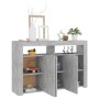 Concrete gray sideboard with LED lights 115.5x30x75 cm by vidaXL, Sideboards - Ref: Foro24-804341, Price: 98,11 €, Discount: %