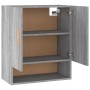 Sonoma-Wandschrank aus grauem Sperrholz, 60 x 31 x 70 cm von vidaXL, Schließfächer und Lagerschränke - Ref: Foro24-817586, Pr...