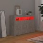 Concrete gray sideboard with LED lights 115.5x30x75 cm by vidaXL, Sideboards - Ref: Foro24-804341, Price: 98,11 €, Discount: %