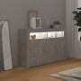 Concrete gray sideboard with LED lights 115.5x30x75 cm by vidaXL, Sideboards - Ref: Foro24-804341, Price: 98,11 €, Discount: %