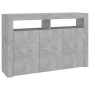 Concrete gray sideboard with LED lights 115.5x30x75 cm by vidaXL, Sideboards - Ref: Foro24-804341, Price: 98,11 €, Discount: %