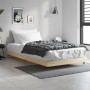 Sonoma oak engineered wood bed frame 90x200 cm by vidaXL, Beds and slatted bases - Ref: Foro24-832168, Price: 68,11 €, Discou...