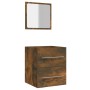 Armario de baño con espejo color roble ahumado 41x38,5x48 cm de vidaXL, Muebles de baño - Ref: Foro24-820469, Precio: 49,14 €...